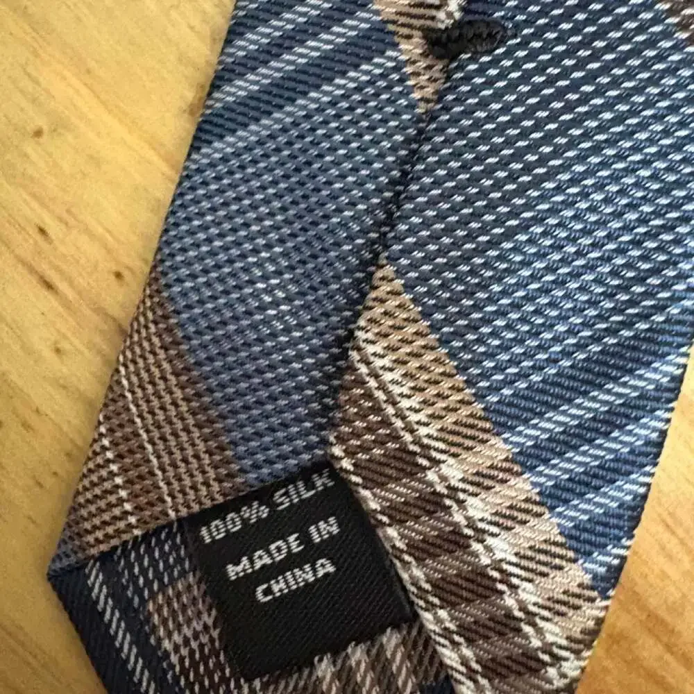 AWEARNESS Kenneth Cole Plaid Silk Necktie